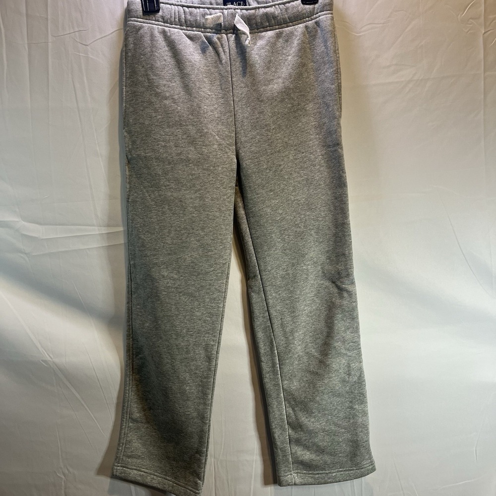 Boys The Children's Place Large 10/12 Fleece Sweat Pants Grey Drawstring Soft